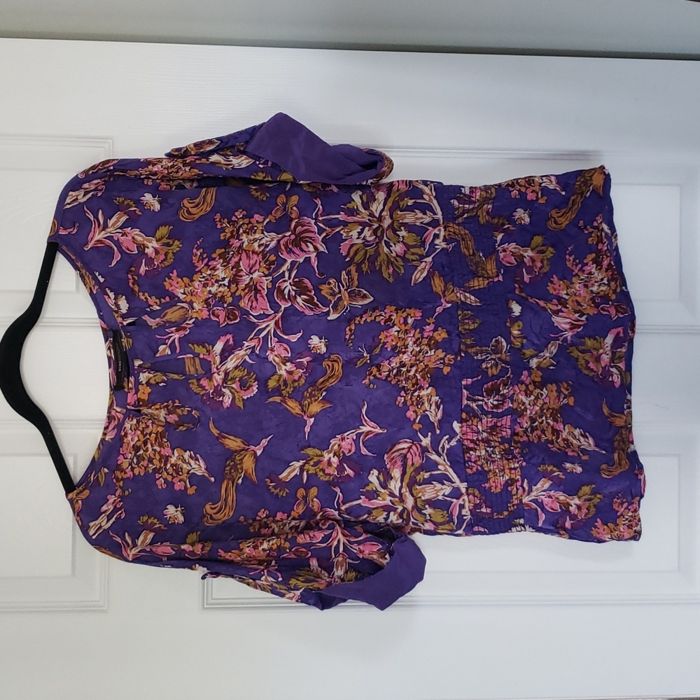 Purple silk blouse
